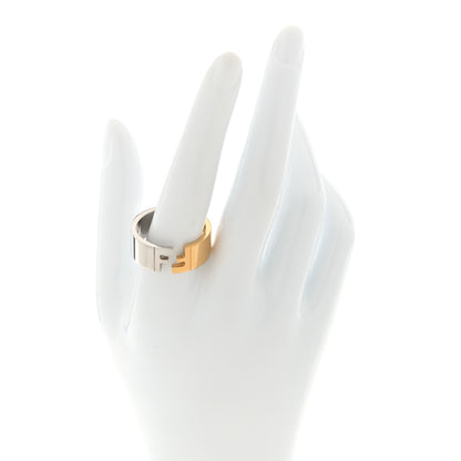 Fendi Metal FF Ring Orosoft L 65 11 Gold Silver 2 of 4