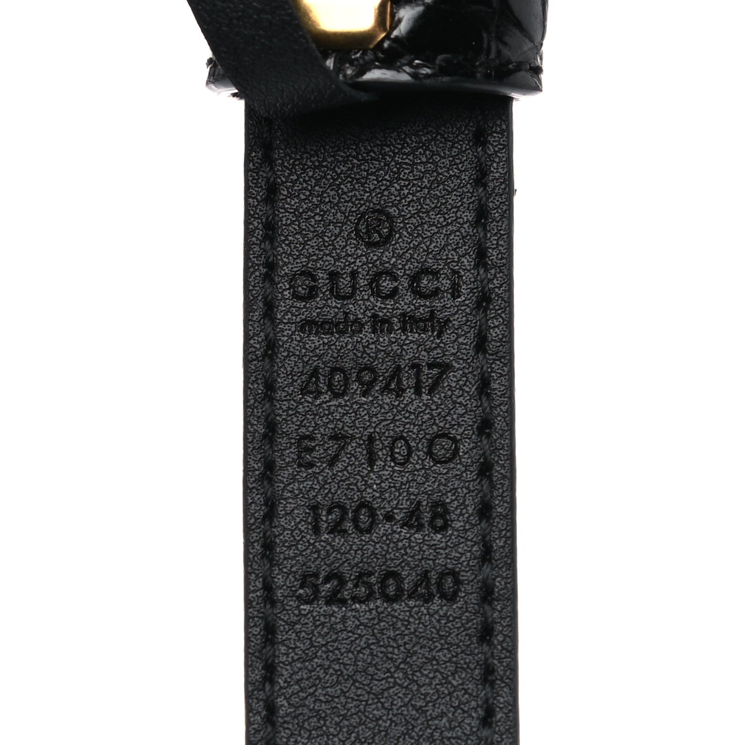 Gucci Crocodile Double G 20mm Belt 120 48 Black 4 of 5