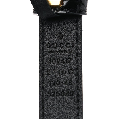 Gucci Crocodile Double G 20mm Belt 120 48 Black 4 of 5