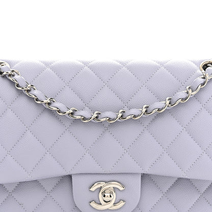 Chanel Caviar Quilted Medium Double Flap Light Purple 8 of 11