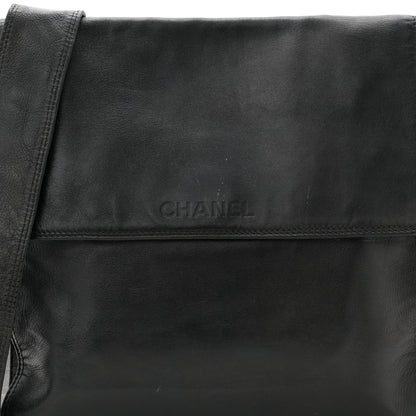 Chanel Lambskin Logo Messenger Dark Brown 8 of 11