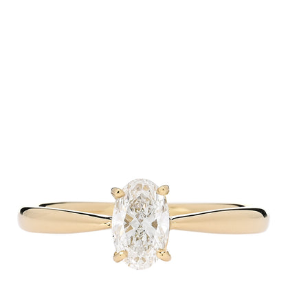 Parker & West by FASHIONPHILE 18K Yellow Gold Diamond .51ct Oval Cut Solitaire Engagement Ring  52 6 1 of 5