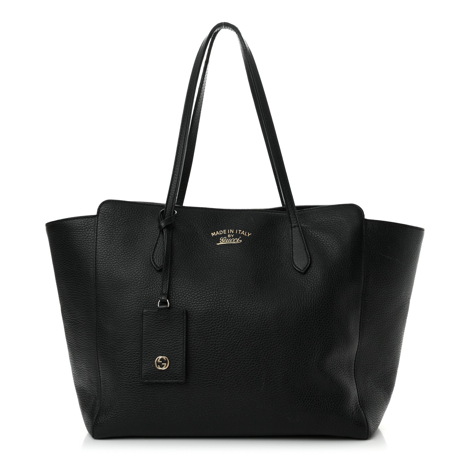 Gucci Pebbled Calfskin Medium Swing Tote Black 1 of 22