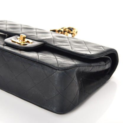 Chanel Lambskin Quilted Small Double Flap Navy 10 of 14