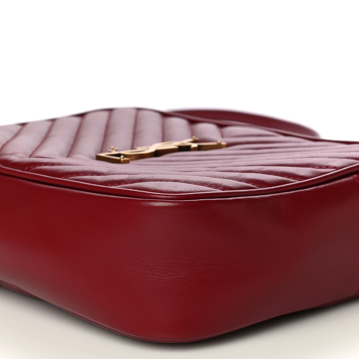 Saint Laurent Calfskin Matelasse Monogram Lou Camera Bag Red 10 of 10
