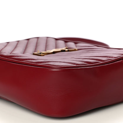Saint Laurent Calfskin Matelasse Monogram Lou Camera Bag Red 10 of 10