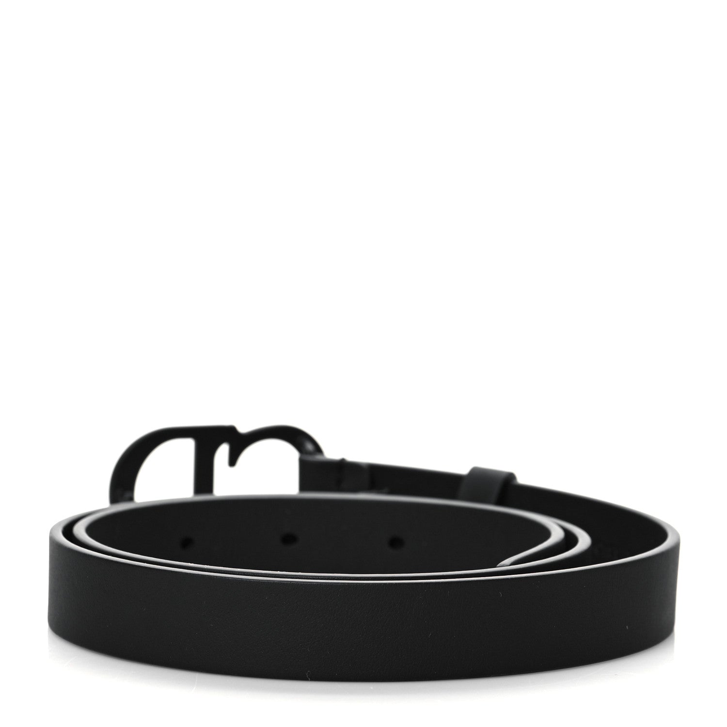 Christian Dior Calfskin Saddle Belt 75 Black 3 of 5