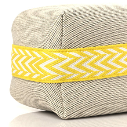 Hermes Canvas Small Bride-A-Brac Pouch Natural Jaune Citron 7 of 9