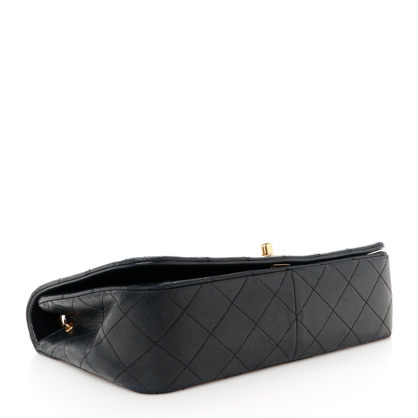 Lambskin Quilted Small Single Flap Bag Black