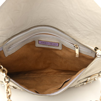 Jimmy Choo Lambskin Brix Convertible Clutch White 5 of 10
