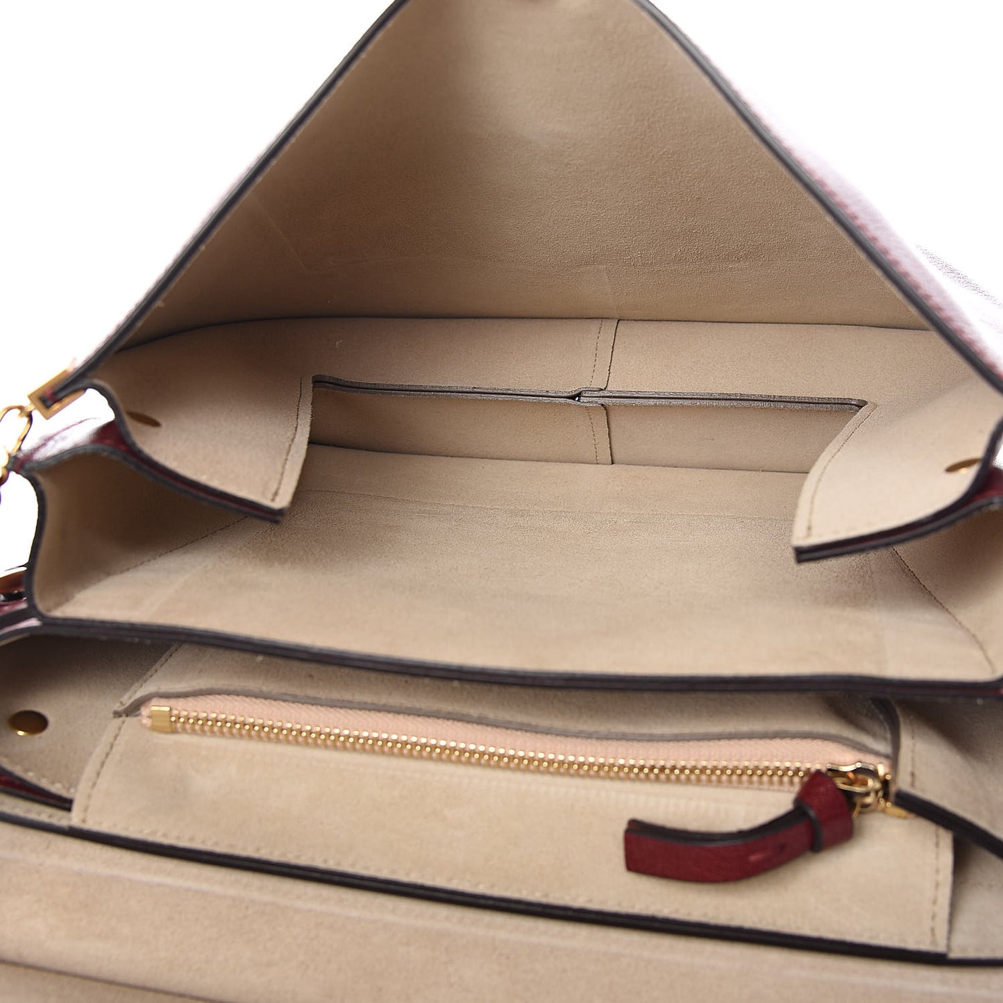 Calfskin Medium Faye Shoulder Bag Sienna Red