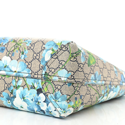 Gucci GG Supreme Monogram Blooms Medium Reversible Tote Beige Blue Navy 15 of 18