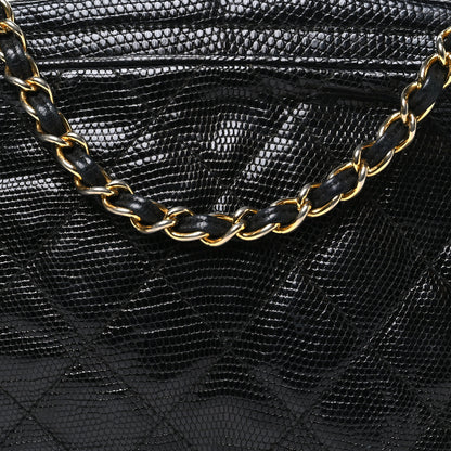 Chanel Lizard Quilted Small Tassel Camera Case Black 9 of 11
