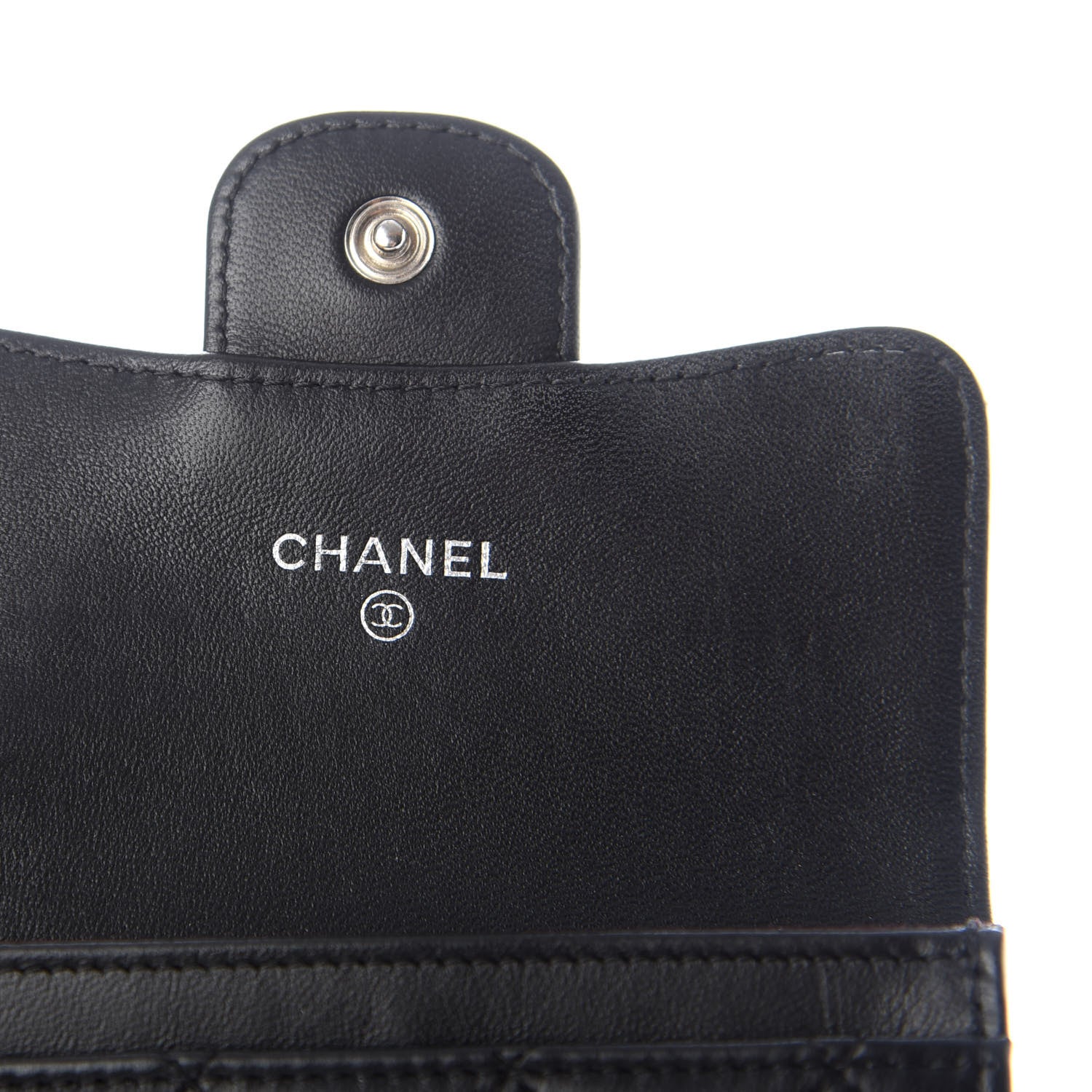 Chanel Lambskin Quilted Flap Card Holder Black 6 of 9
