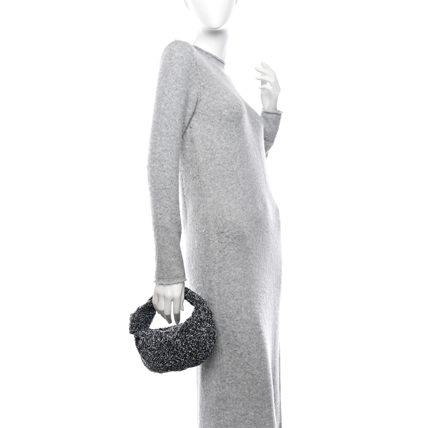 Bottega Veneta Denim Boucle Mini Jodie Indigo Silver 2 of 10