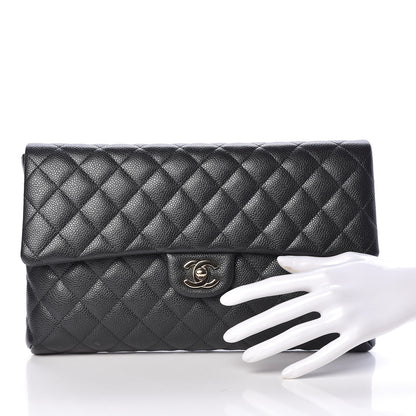 Chanel Caviar Quilted Clutch Dark Grey 2 of 10