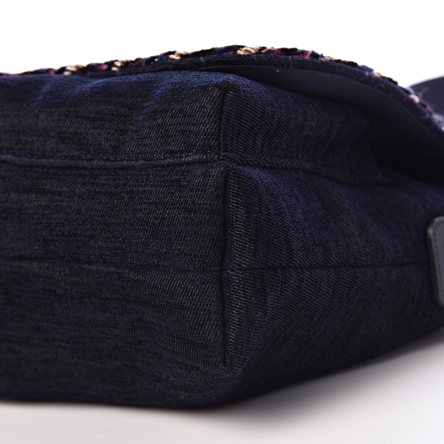Wool Velvet Quilted Parisian Stroll Messenger Navy