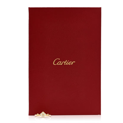 Cartier 18K Yellow Gold Diamond Hindu Floral Ring 49 4.75 7 of 7