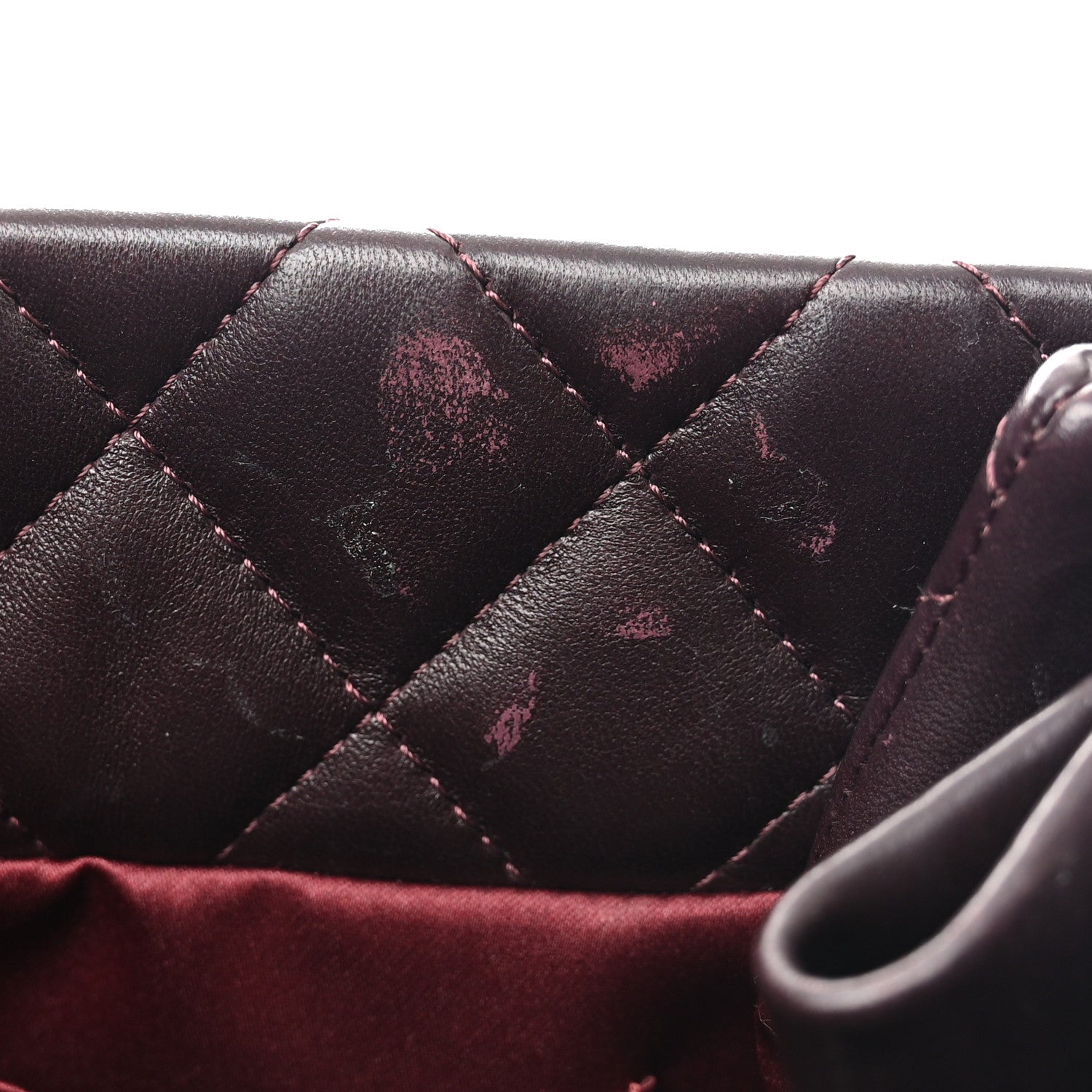 Chanel Lambskin Quilted Small Coco Loop Tote Burgundy 12 of 13