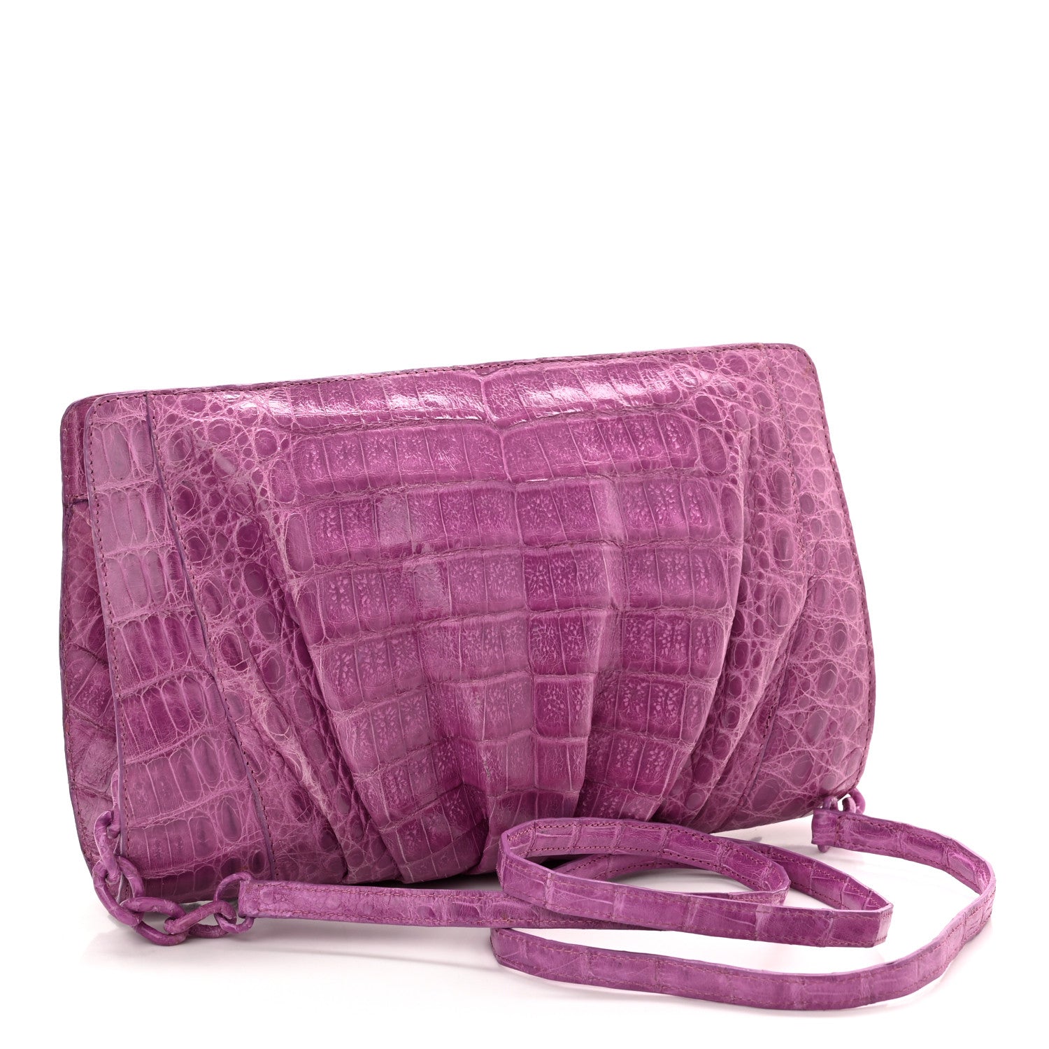 Nancy Gonzalez Crocodile Floral Clutch Pink 2 of 9