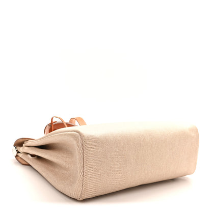 Hermes Toile Vache Calfskin Herbag 30 PM Backpack Natural 4 of 10