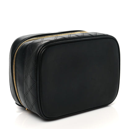 Chanel Lambskin Vanity Cosmetic Case Black 4 of 10