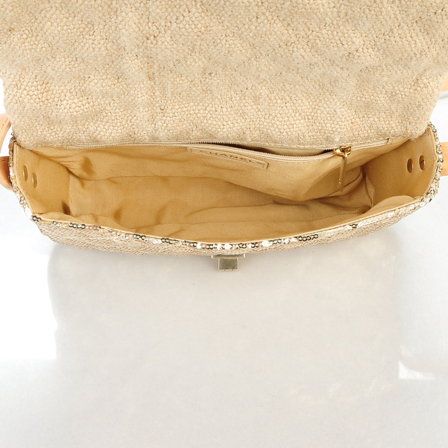 Sequin Small Reissue Messenger Flap Gold