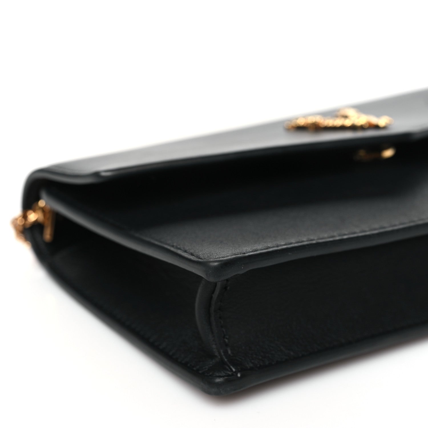 Versace Vitello Virtus Wallet on Chain Black 8 of 9