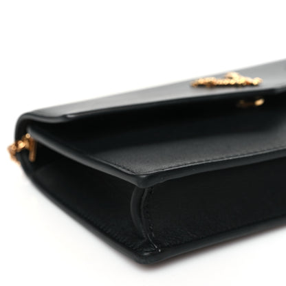 Versace Vitello Virtus Wallet on Chain Black 8 of 9