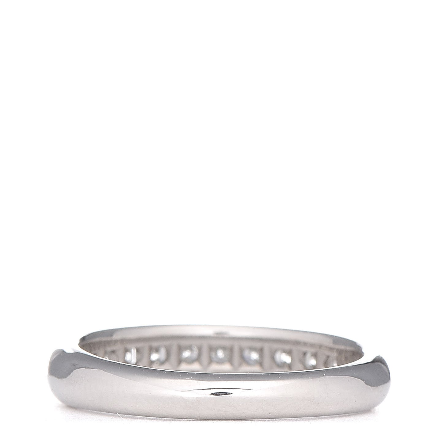 Platinum Diamond Princess Half Circle Lucida Wedding Band Ring 53 6.5