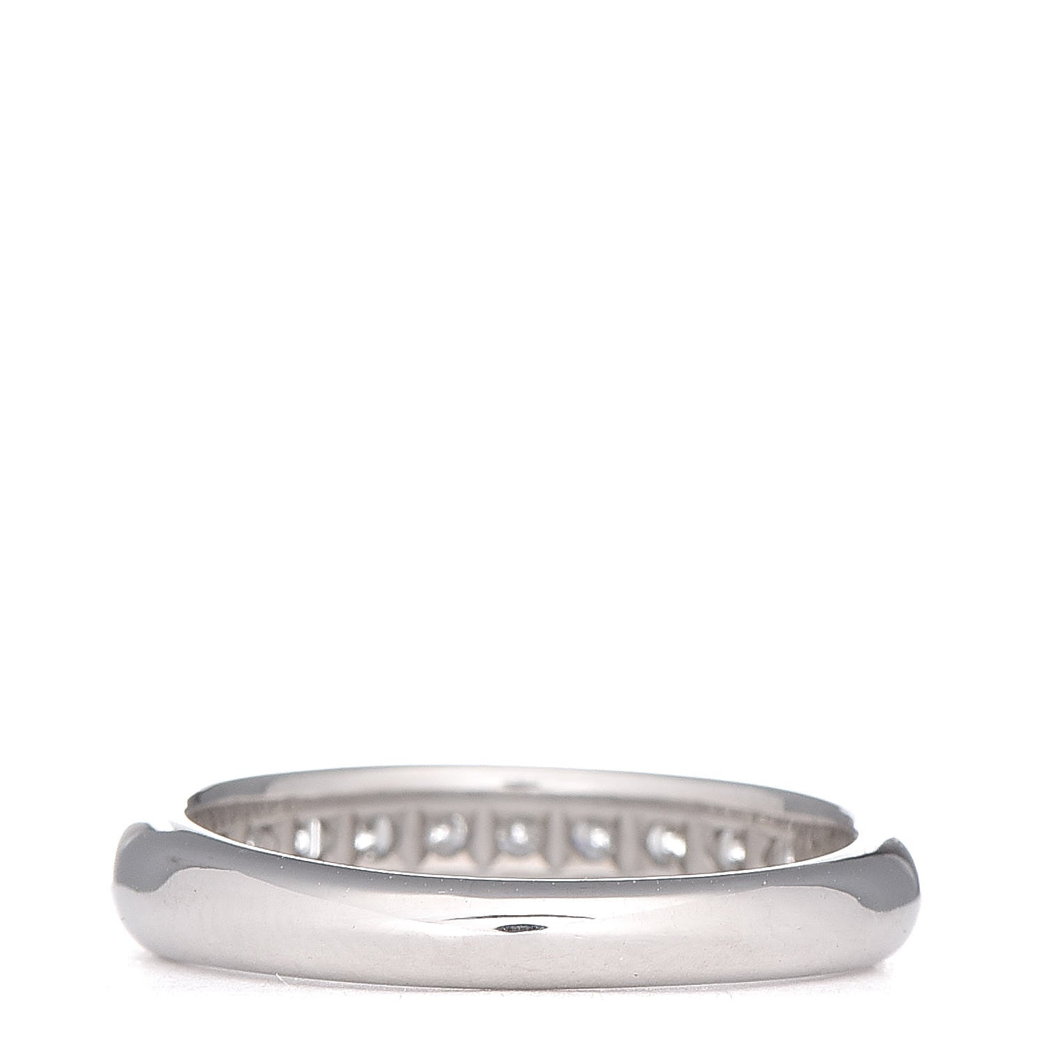 Tiffany Platinum Diamond Princess Half Circle Lucida Wedding Band Ring 53 6.5 4 of 6