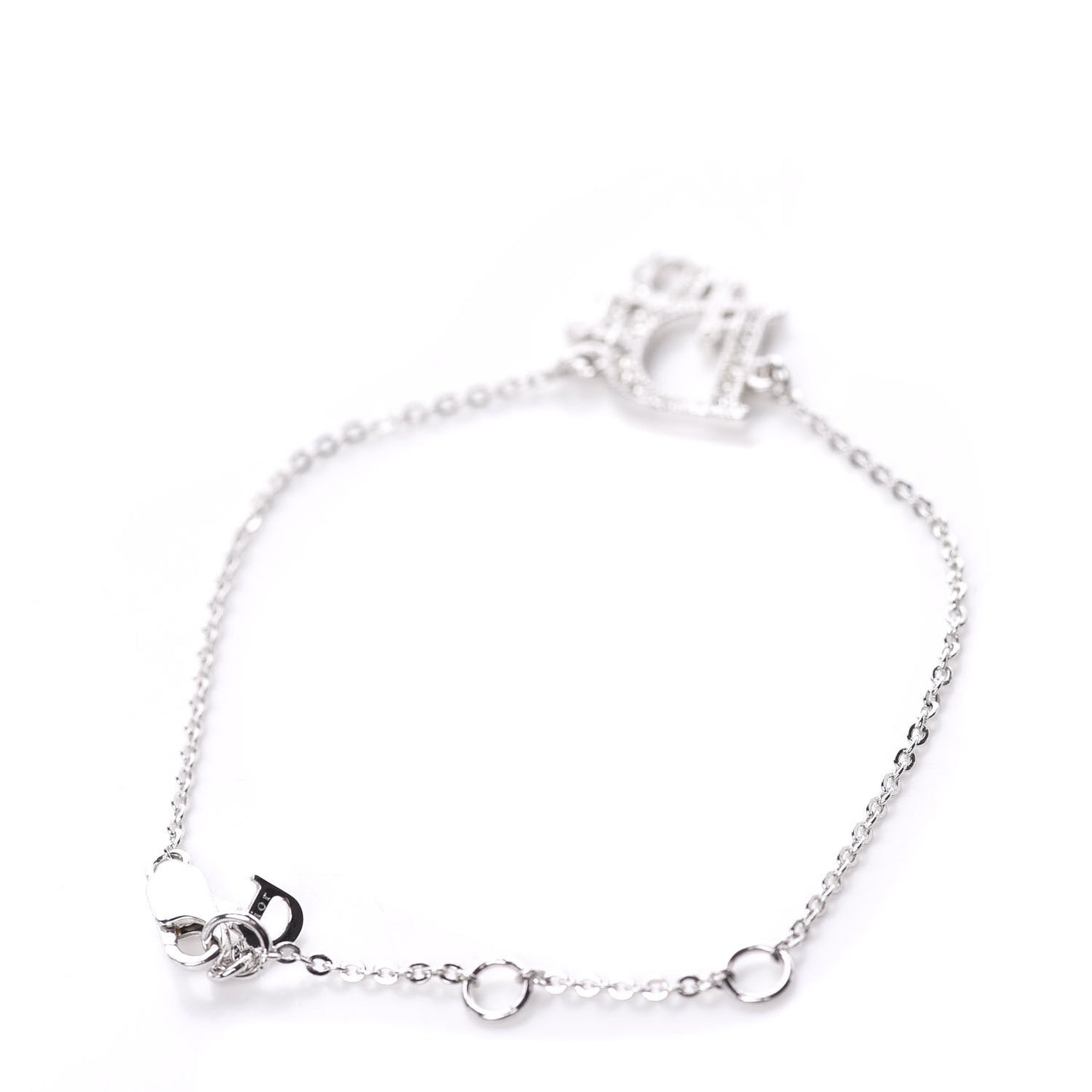 Crystal Logo Bracelet Silver