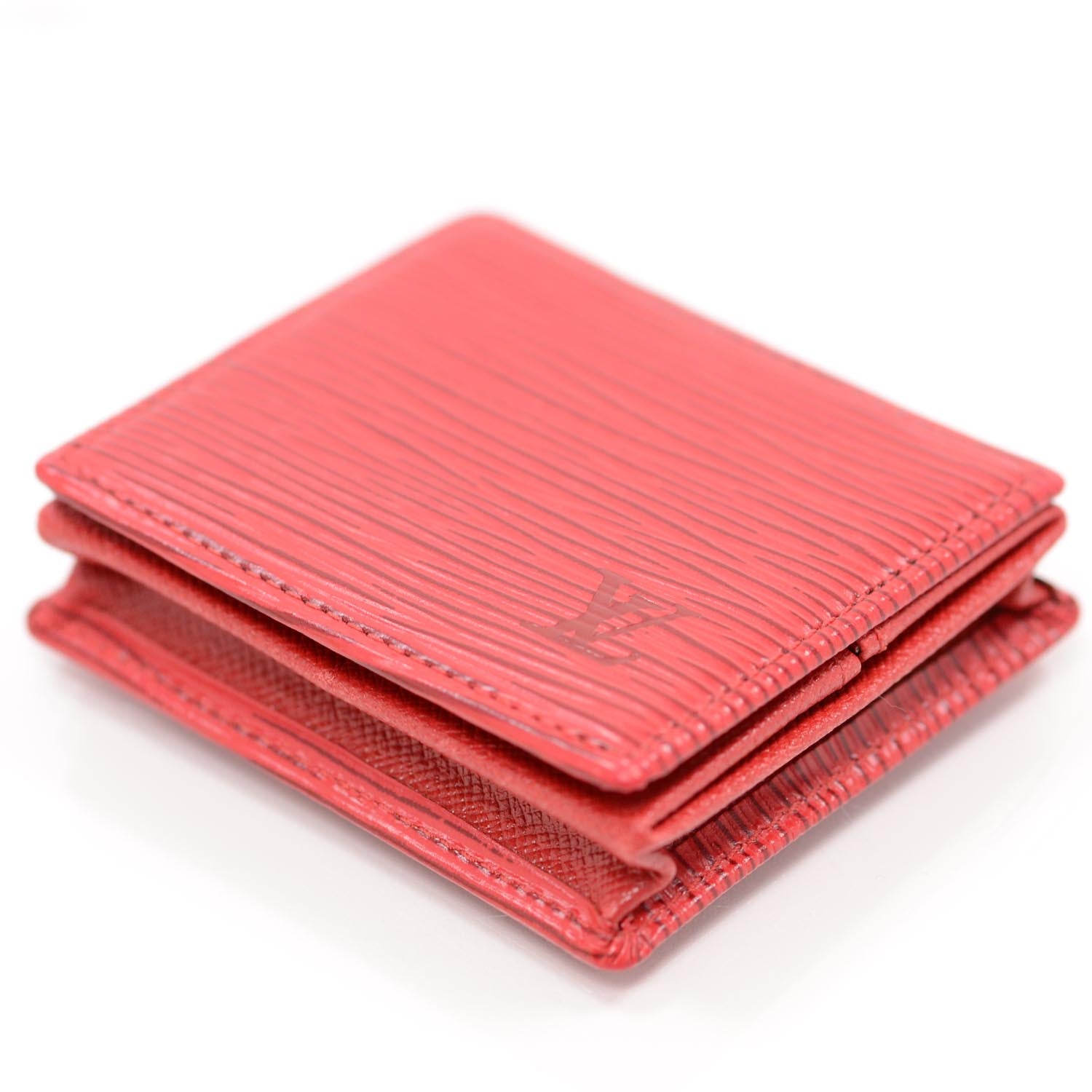 Louis Vuitton Epi Porte-Monnaie Boite Coin Purse Red 3 of 9
