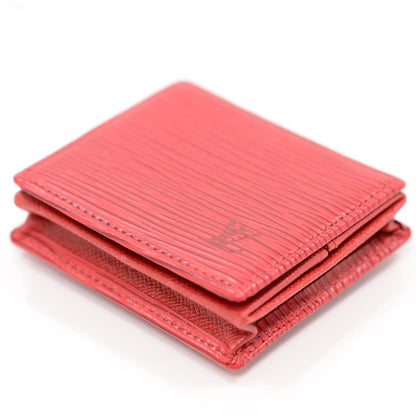 Louis Vuitton Epi Porte-Monnaie Boite Coin Purse Red 3 of 9