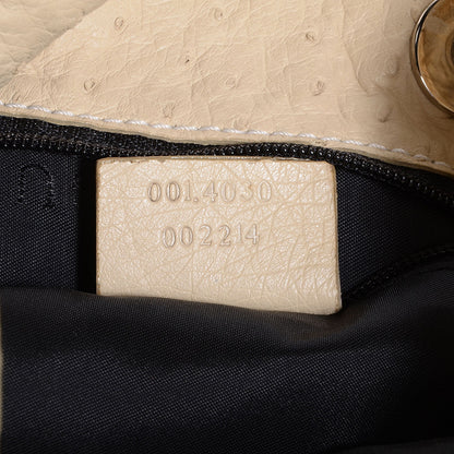 Gucci Ostrich Drawstring Hobo Off White 7 of 7