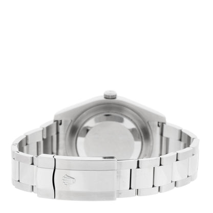 Rolex Stainless Steel 18K White Gold 41mm Oyster Perpetual Datejust Watch Black 126334 3 of 5
