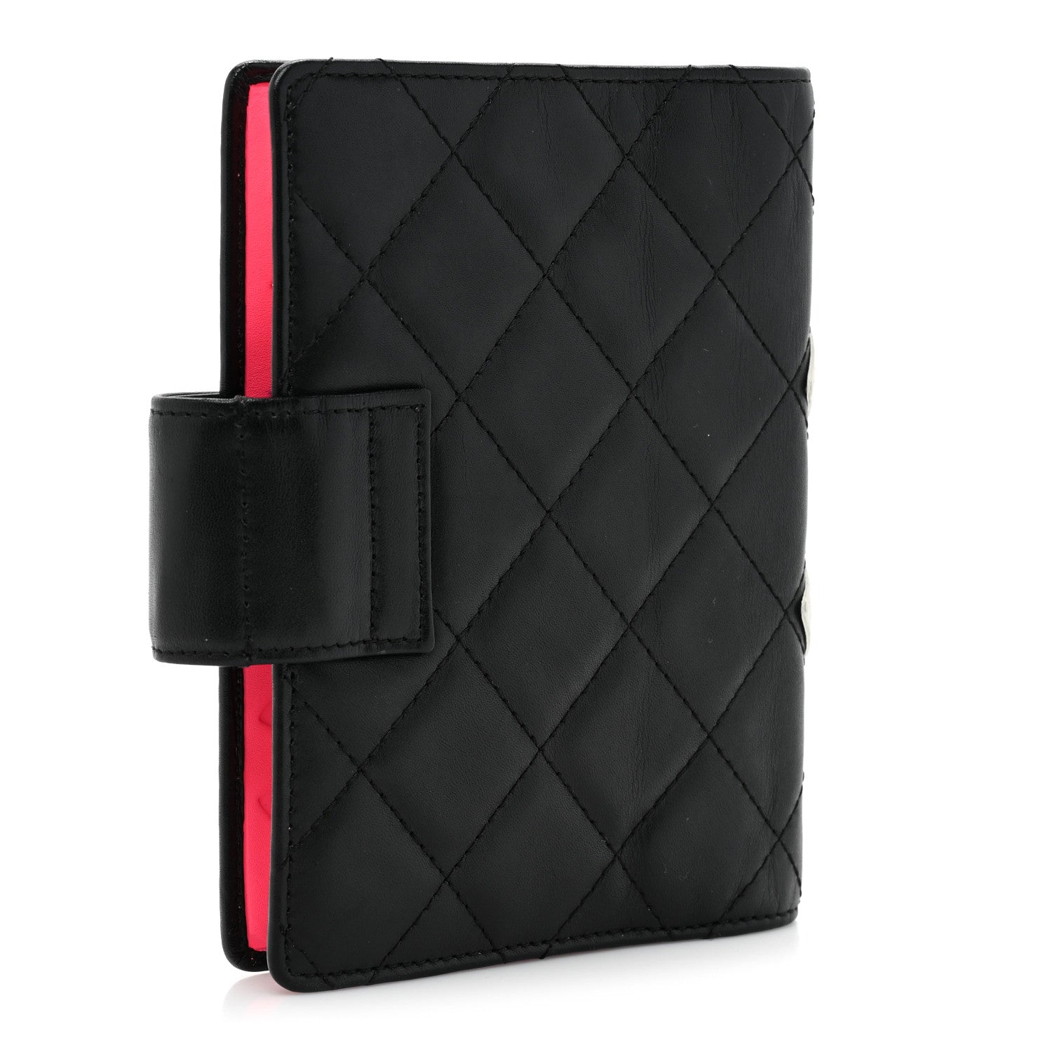 Chanel Calfskin Quilted Small Cambon Agenda Planner Black White 3 of 13