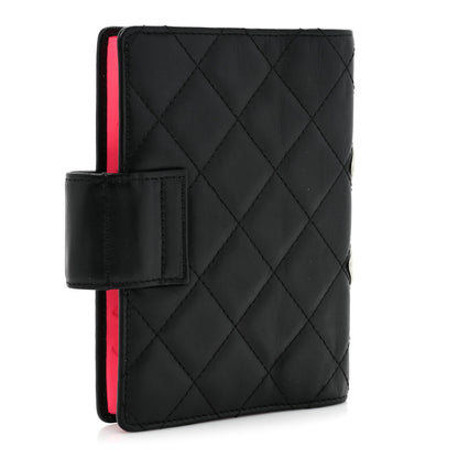 Chanel Calfskin Quilted Small Cambon Agenda Planner Black White 3 of 13