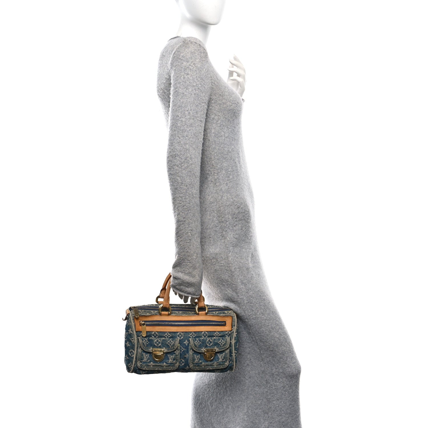 Louis Vuitton Monogram Denim Neo Speedy Blue 2 of 9