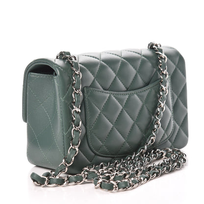 Chanel Lambskin Quilted Mini Rectangular Flap Green 3 of 12