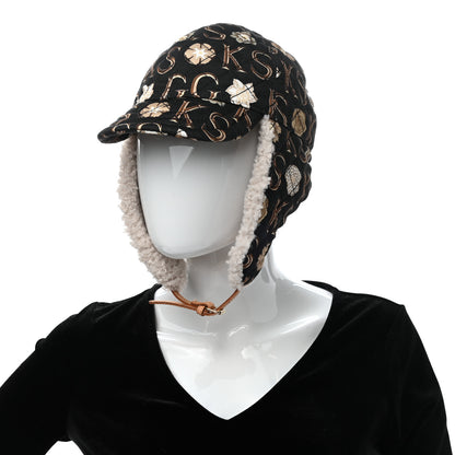 Gucci X KEN SCOTT Canvas Shearling Floral Print Cap Hat L Multicolor 2 of 12