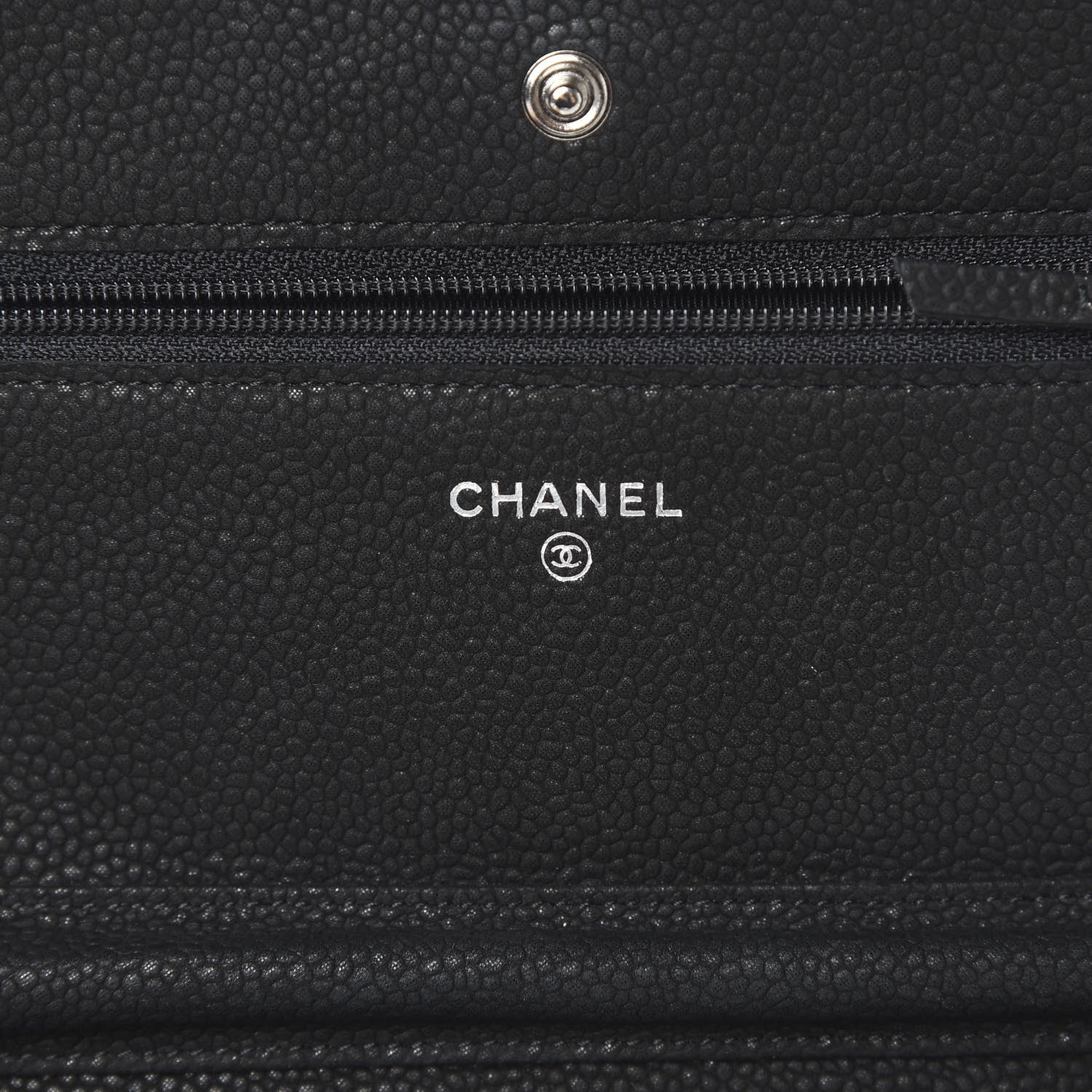 Chanel Iridescent Caviar Quilted Wallet On Chain WOC Black 5 of 13