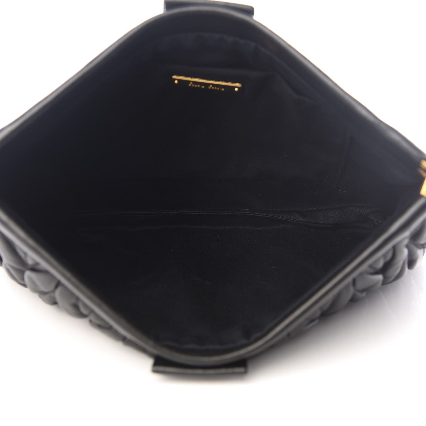 Nappa Matelasse Crossbody Clutch Black