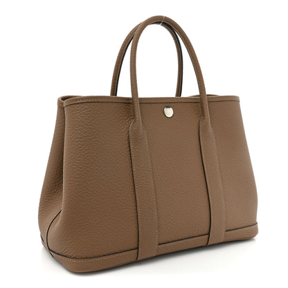 Hermes Vache Country Garden Party 30 TPM Beige De Weimar 3 of 12