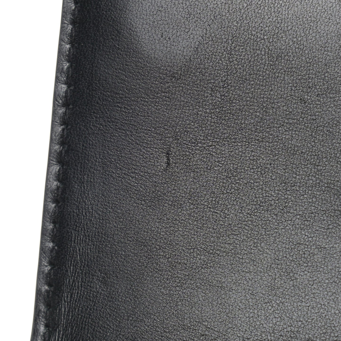 Shiny Box Calfskin Hourglass Chain Bag Black