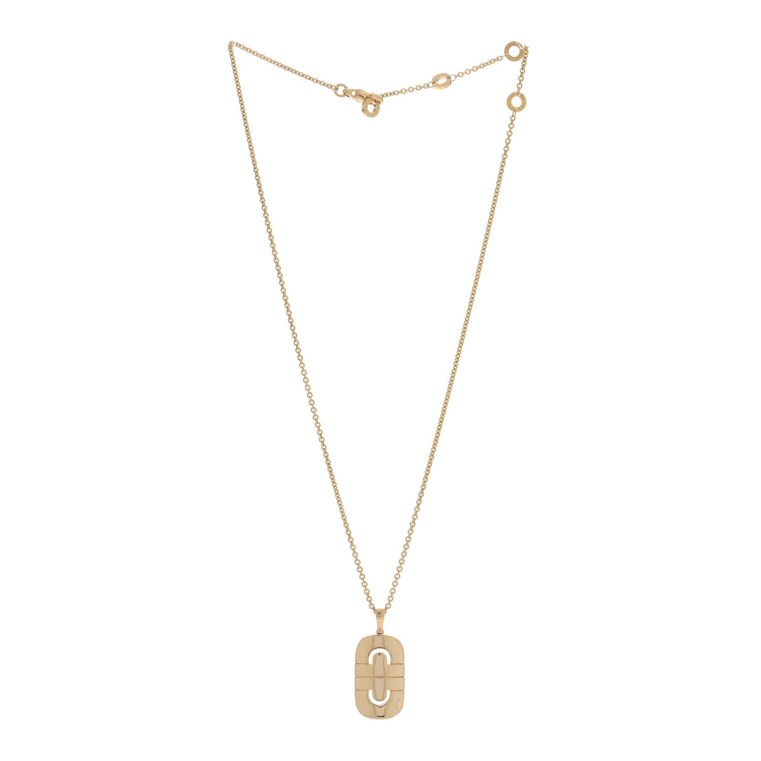 Bulgari 18K Yellow Gold Parentesi Pendant Necklace 3 of 5