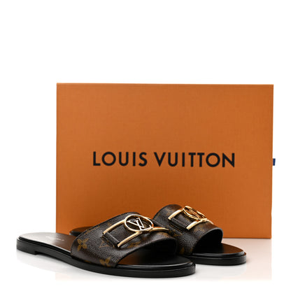 Louis Vuitton Patent Monogram Lock It Flat Mules 39 11 of 11