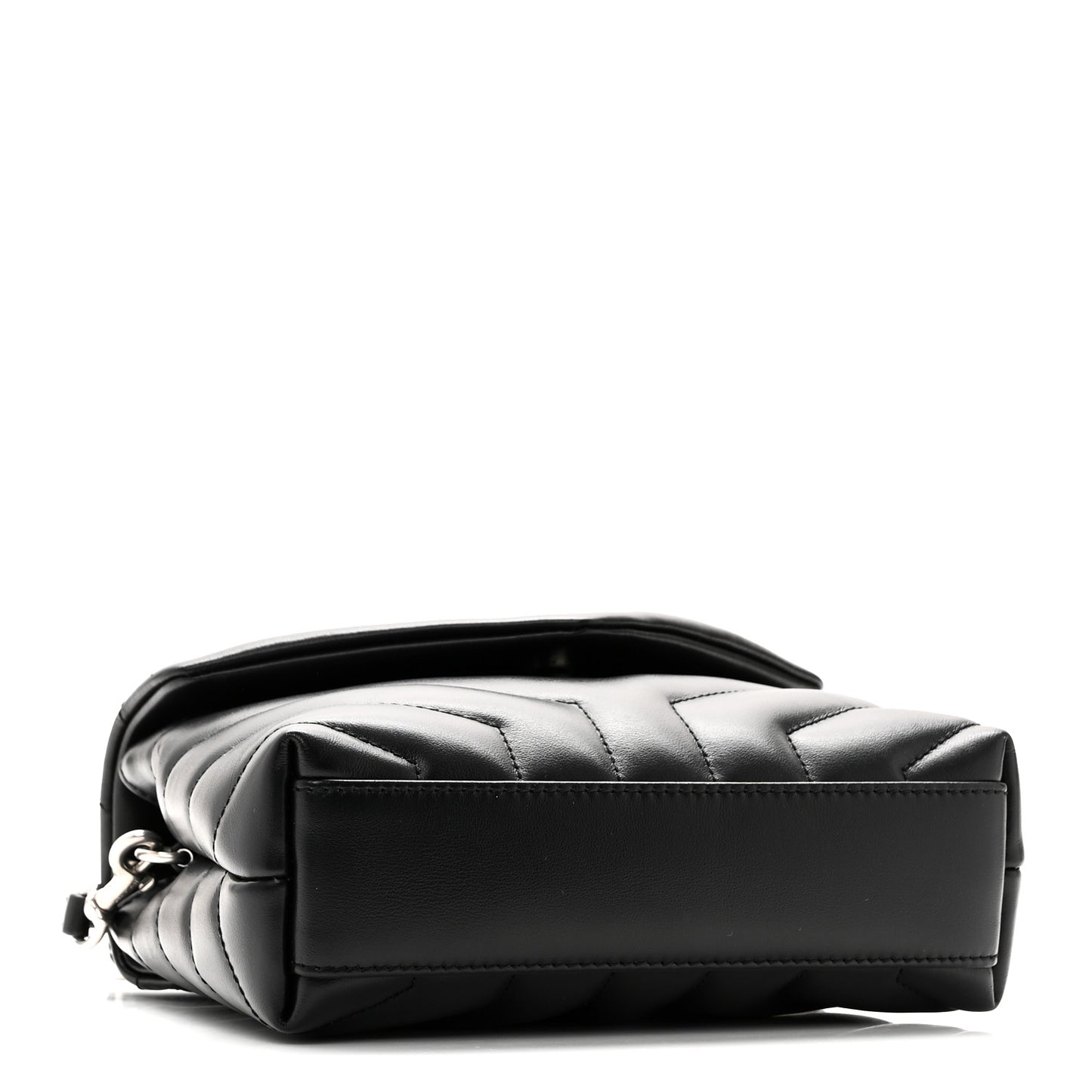 Calfskin Y Quilted Monogram Toy Loulou Crossbody Bag Black