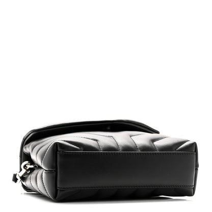 Saint Laurent Calfskin Y Quilted Monogram Toy Loulou Crossbody Bag Black 4 of 11