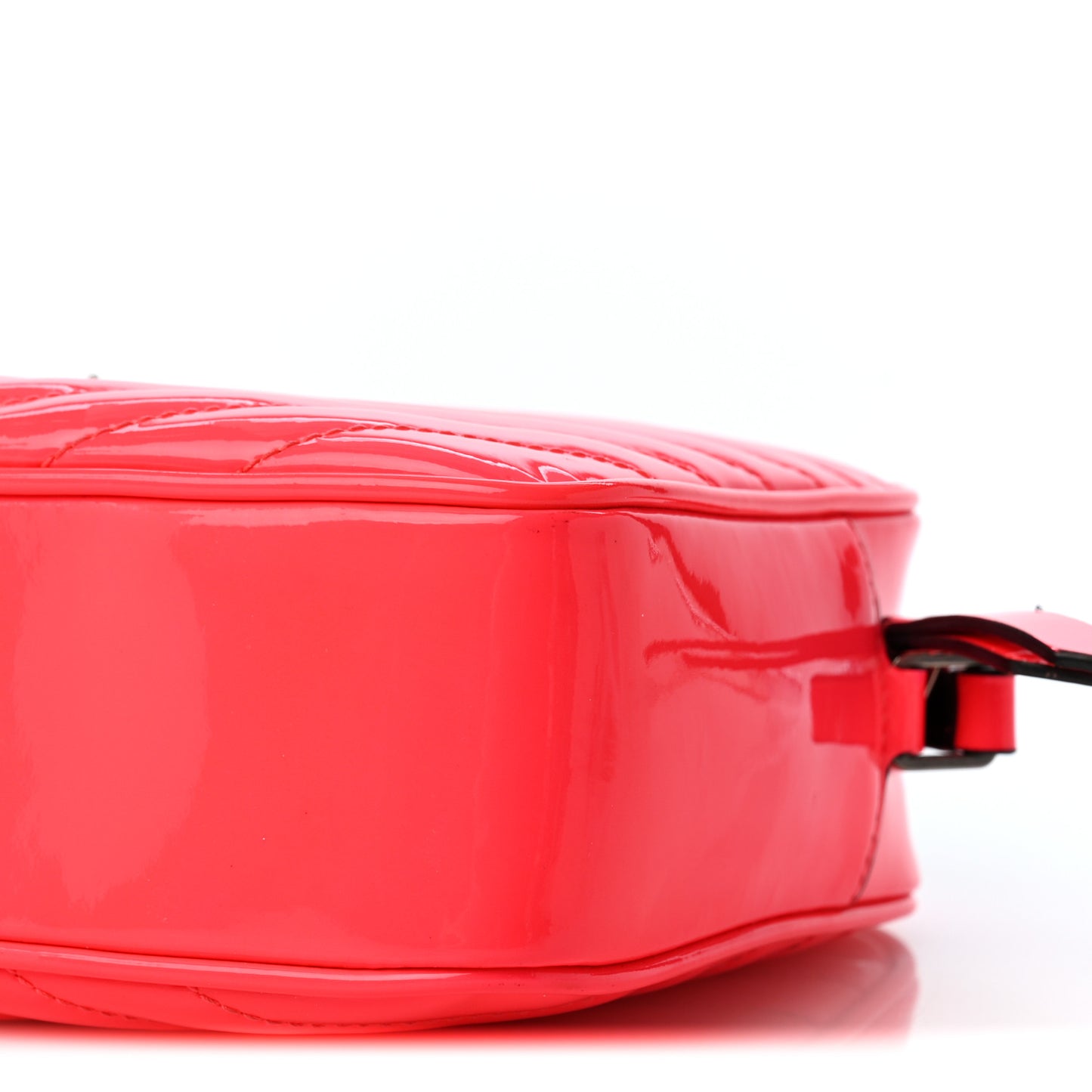 Patent Calfskin Matelasse Monogram Lou Camera Bag Neon Pink